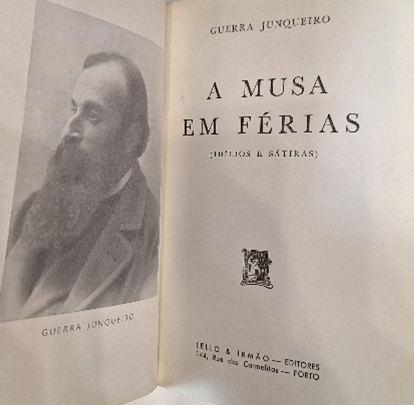 Livro, A Musa em Férias, Junqueiro, Lello 2