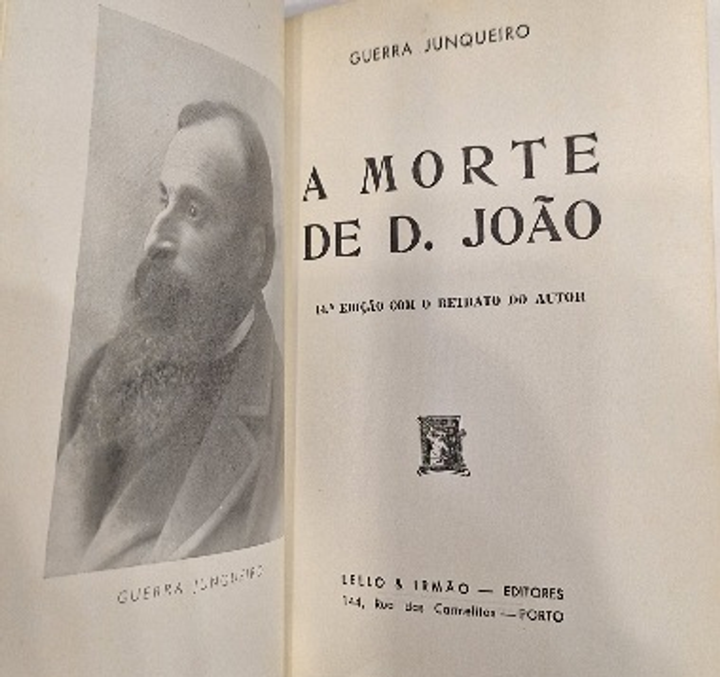 Livro,  Junqueiro,  A Morte de D. João, Lello 1
