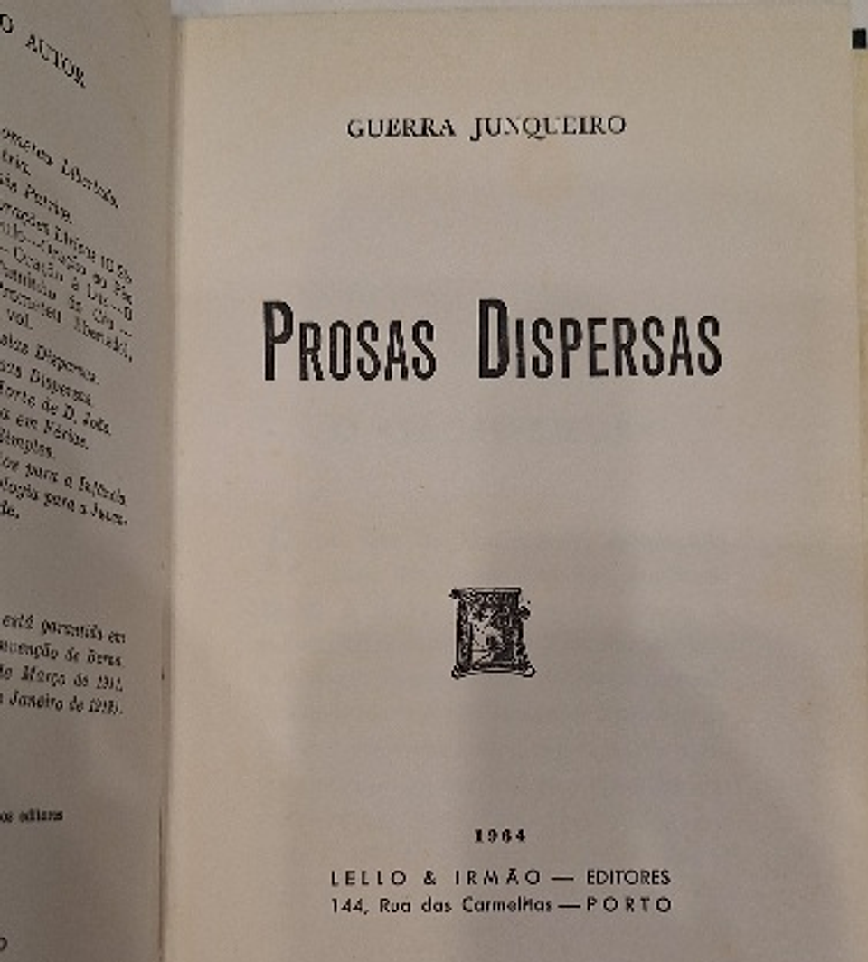 Livro, Junqueiro / Prosas Dispersas / Lello  3