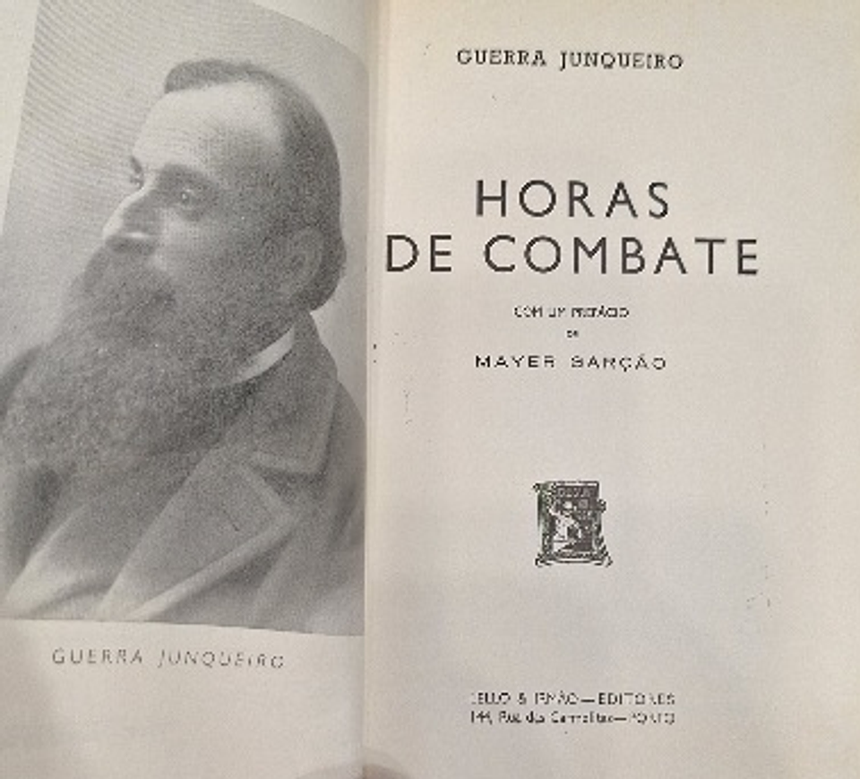 Livro,  Horas de Combate por Guerra Junqueiro, Lello  3