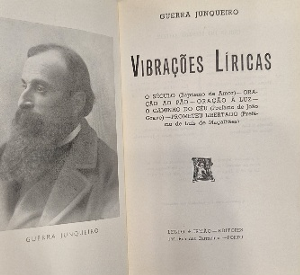 Livro, Vibrações Líricas, Guerra Junqueiro, Lello  3