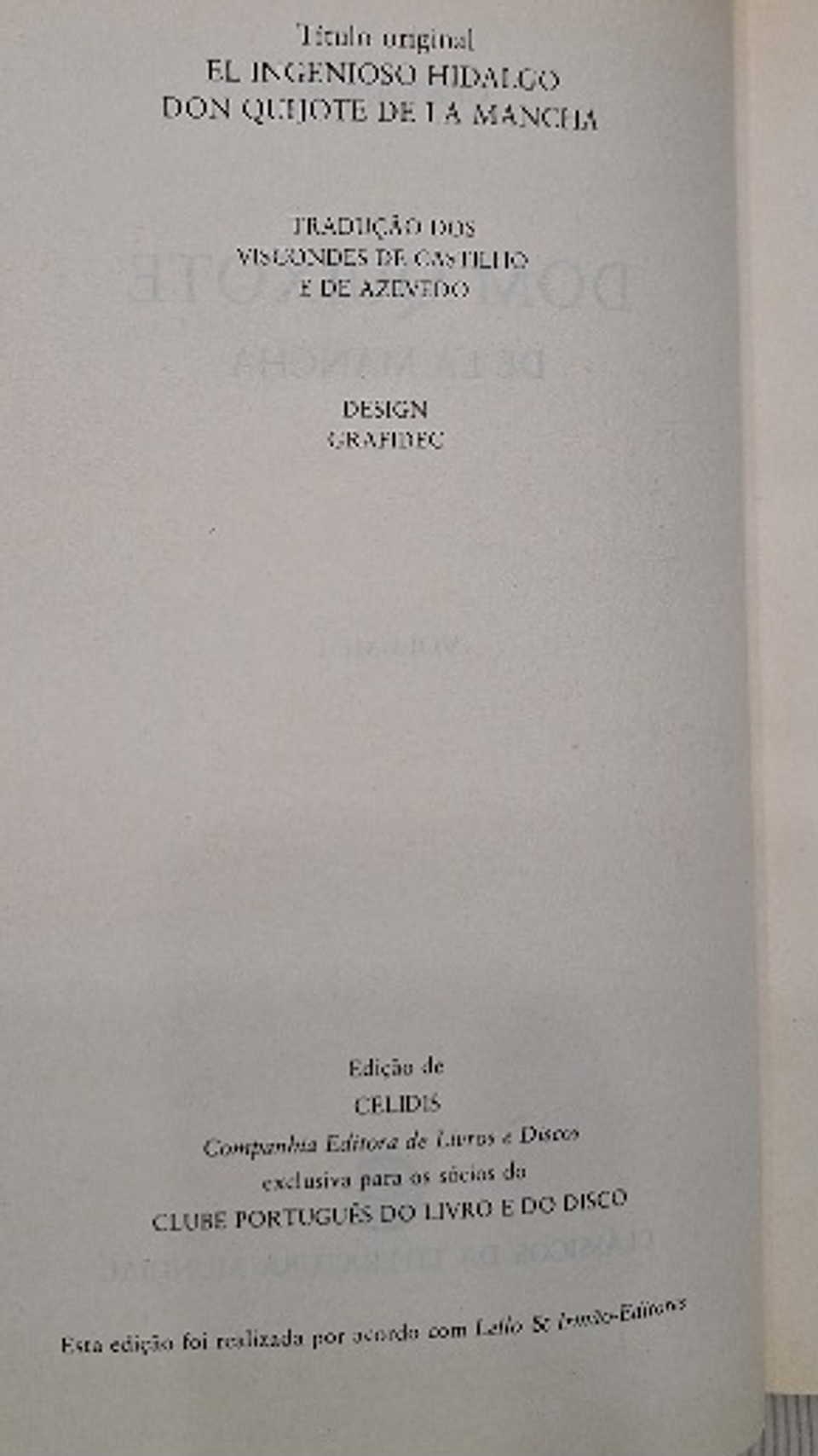 Livro, D. Quixote de La Mancha 2