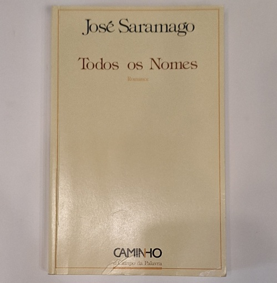 Livro,  José Saramago, Todos os Nomes, Romance  1