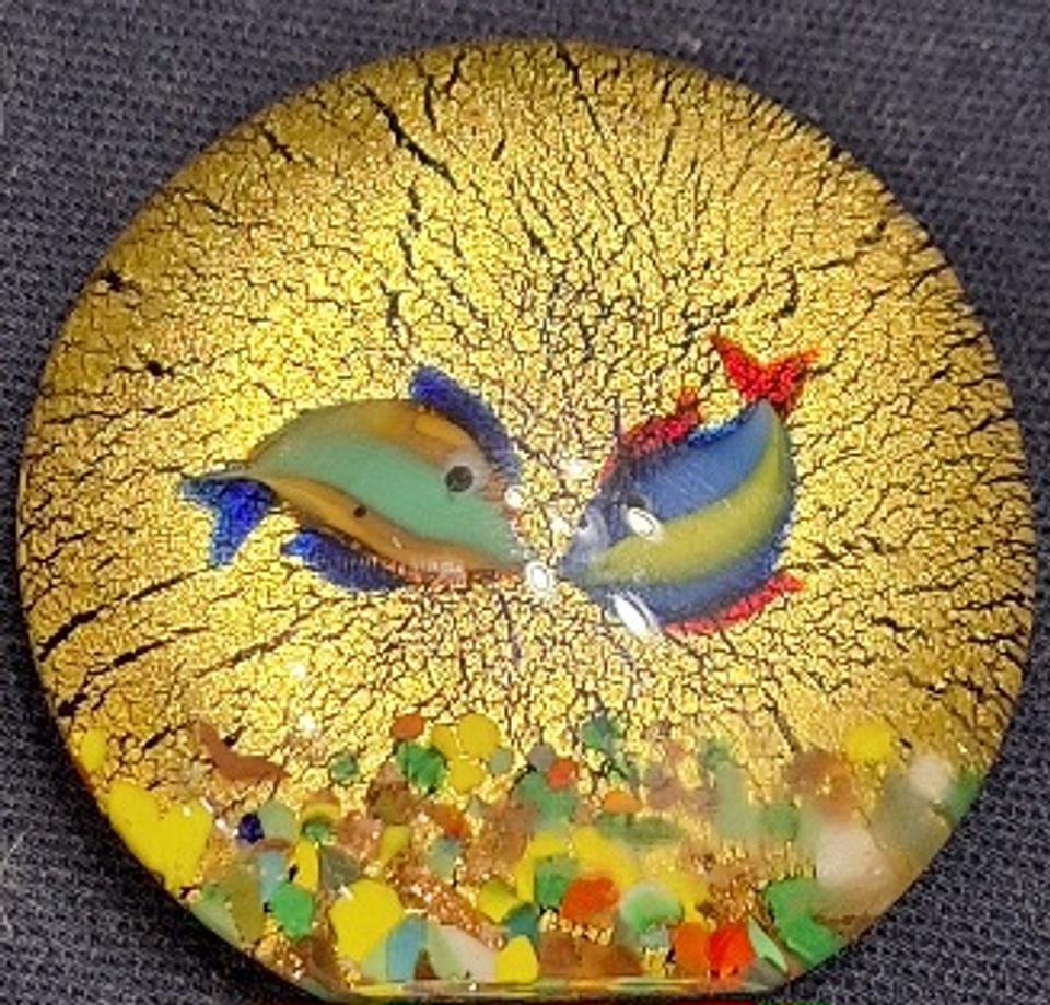 Pisa-papéis em cristal de Murano 1