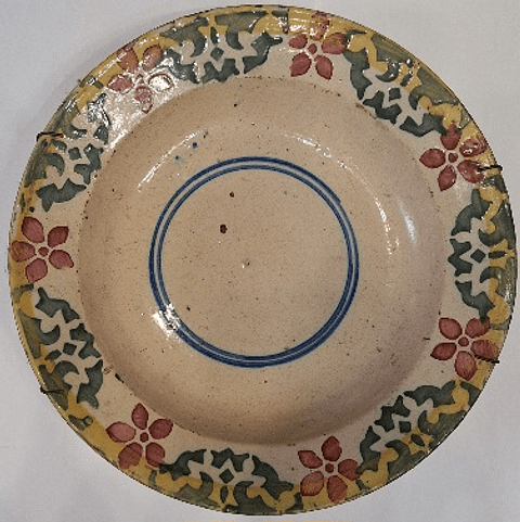 Antigo prato em faiança de Coimbra 