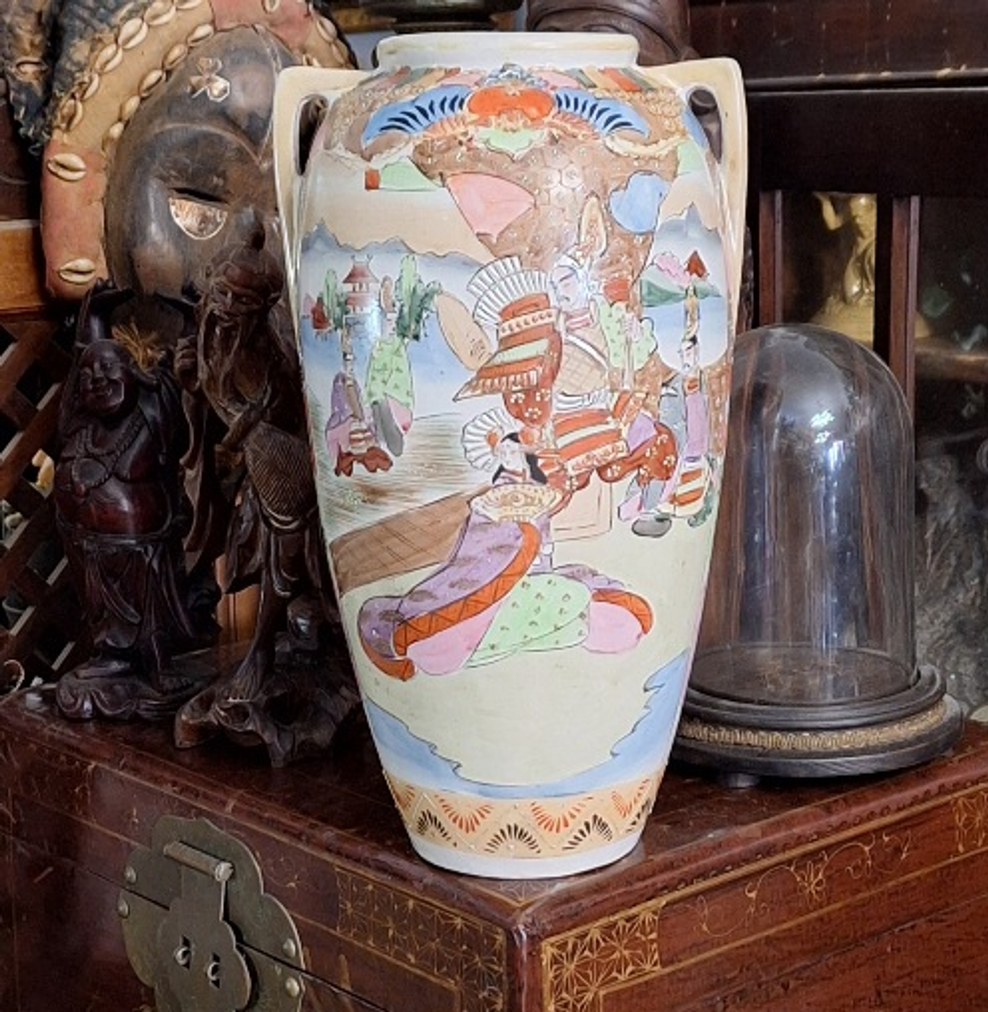 Ânfora em porcelana Satsuma  1