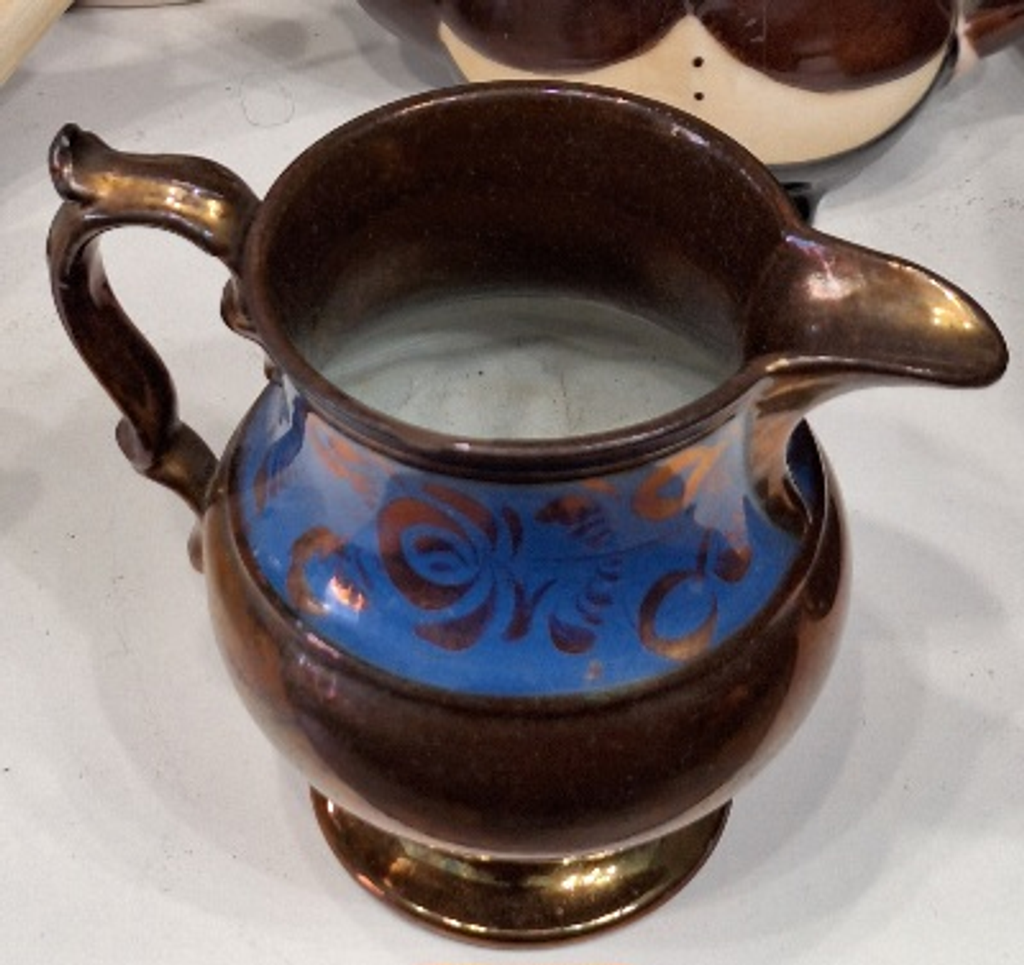 leiteira em cerâmica cooper luster 5