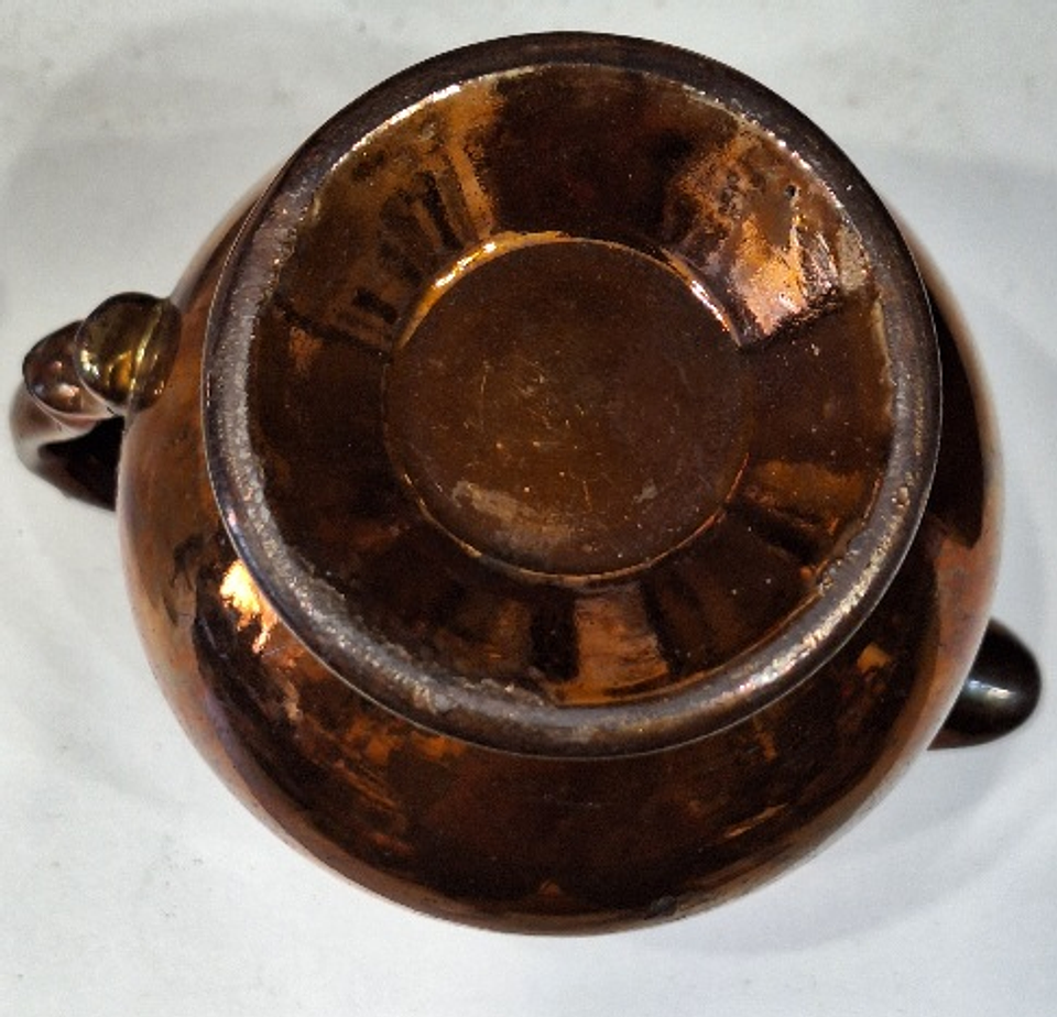 leiteira em cerâmica cooper luster 4