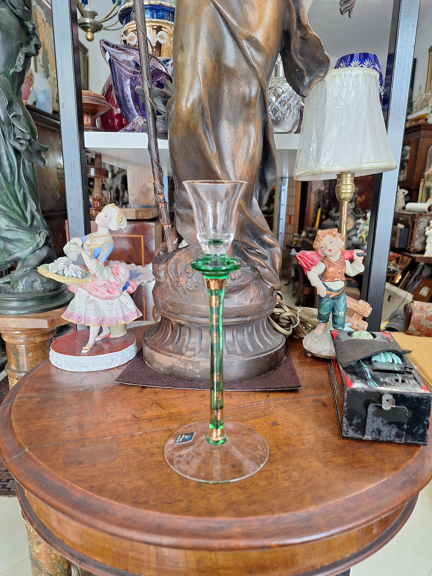 Castiçal em Echt cristal alemão  1