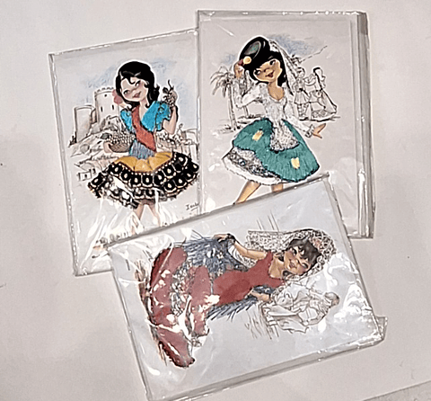 Cartão-Postal Espanhol, Bordado