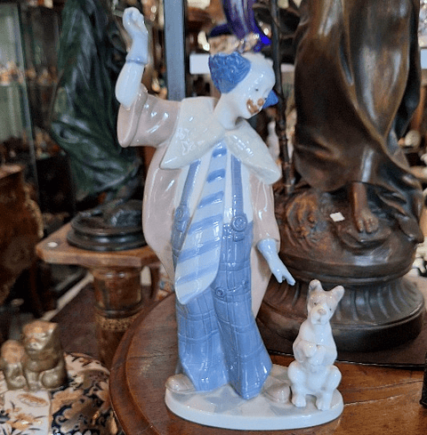 Lladro Nao palhaço com cão 