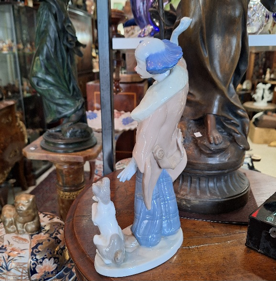Lladro Nao palhaço com cão  6