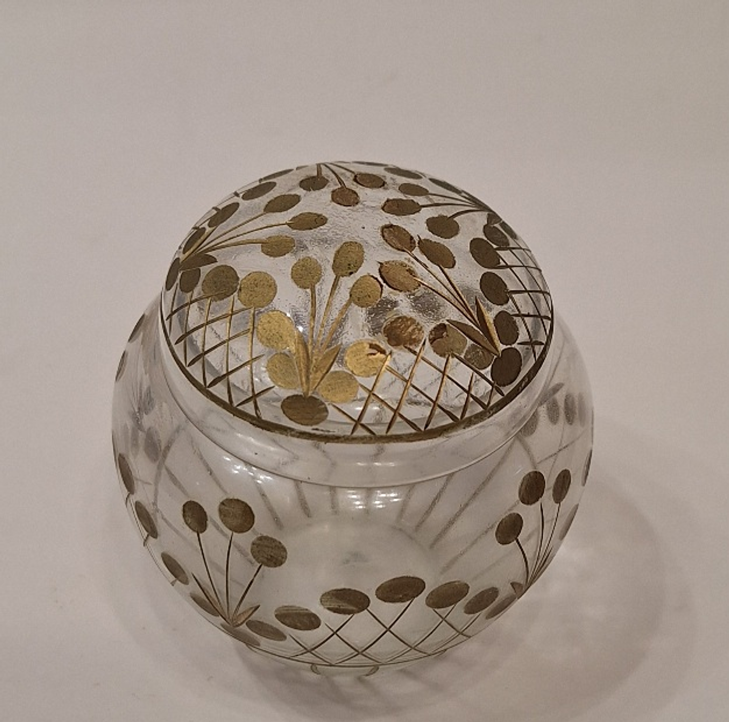 púcaro de toilette em vidro com tampa  1