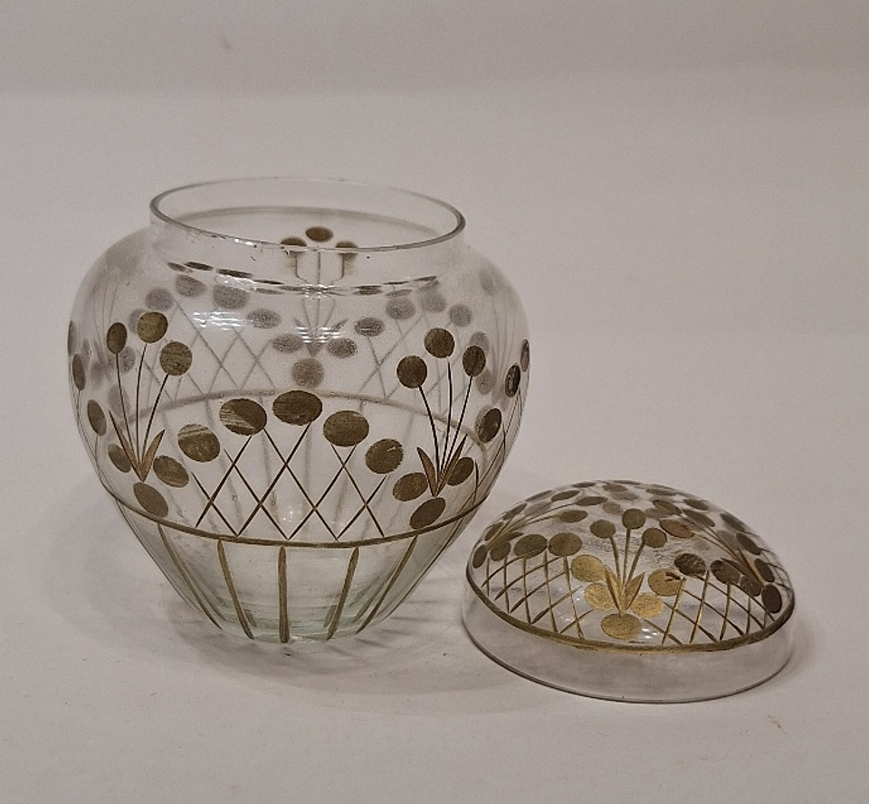 púcaro de toilette em vidro com tampa  2