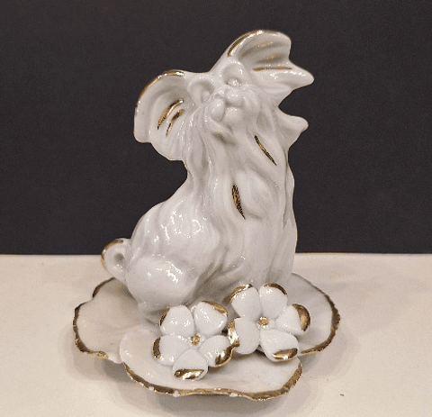 Estatueta cão em porcelana 