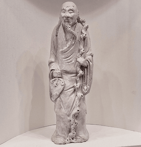 Estatueta em terracota esmaltada 