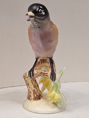 Pássaro Robin em cerâmica 