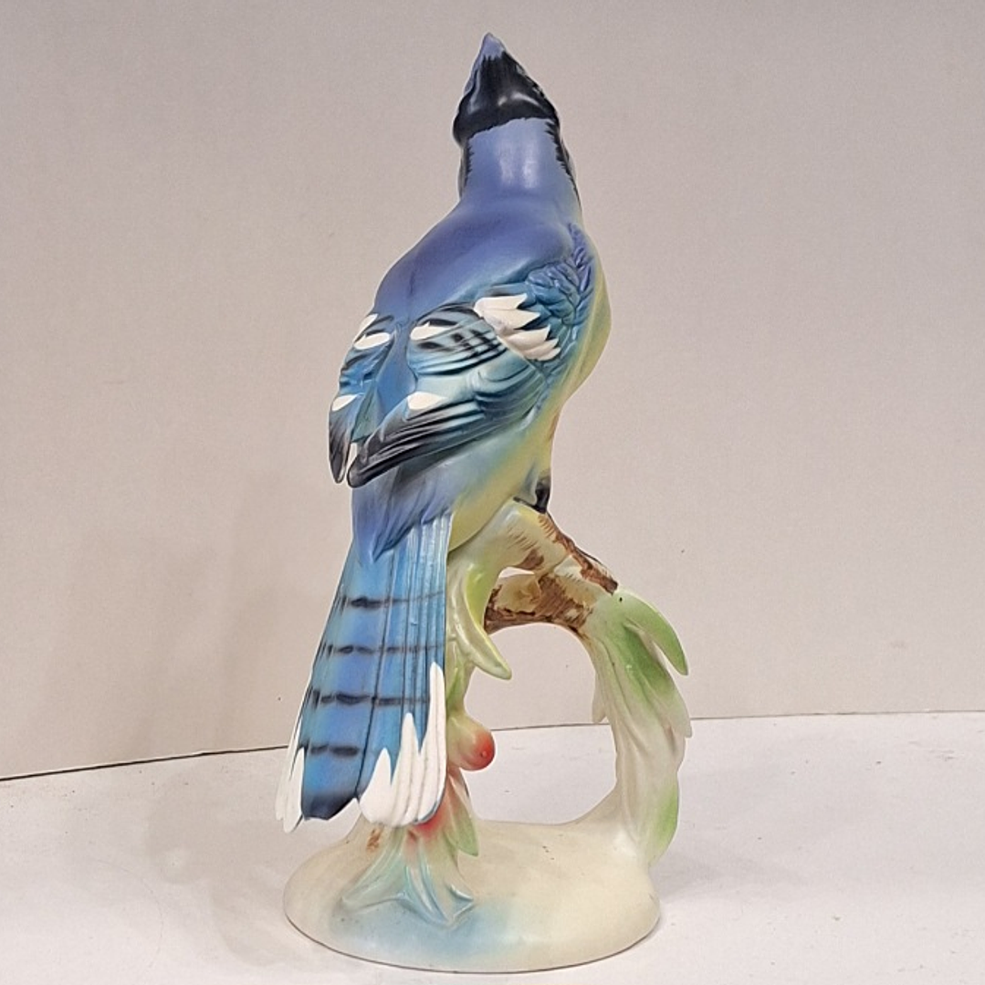 Pássaro Blue Jay em cerâmica  4