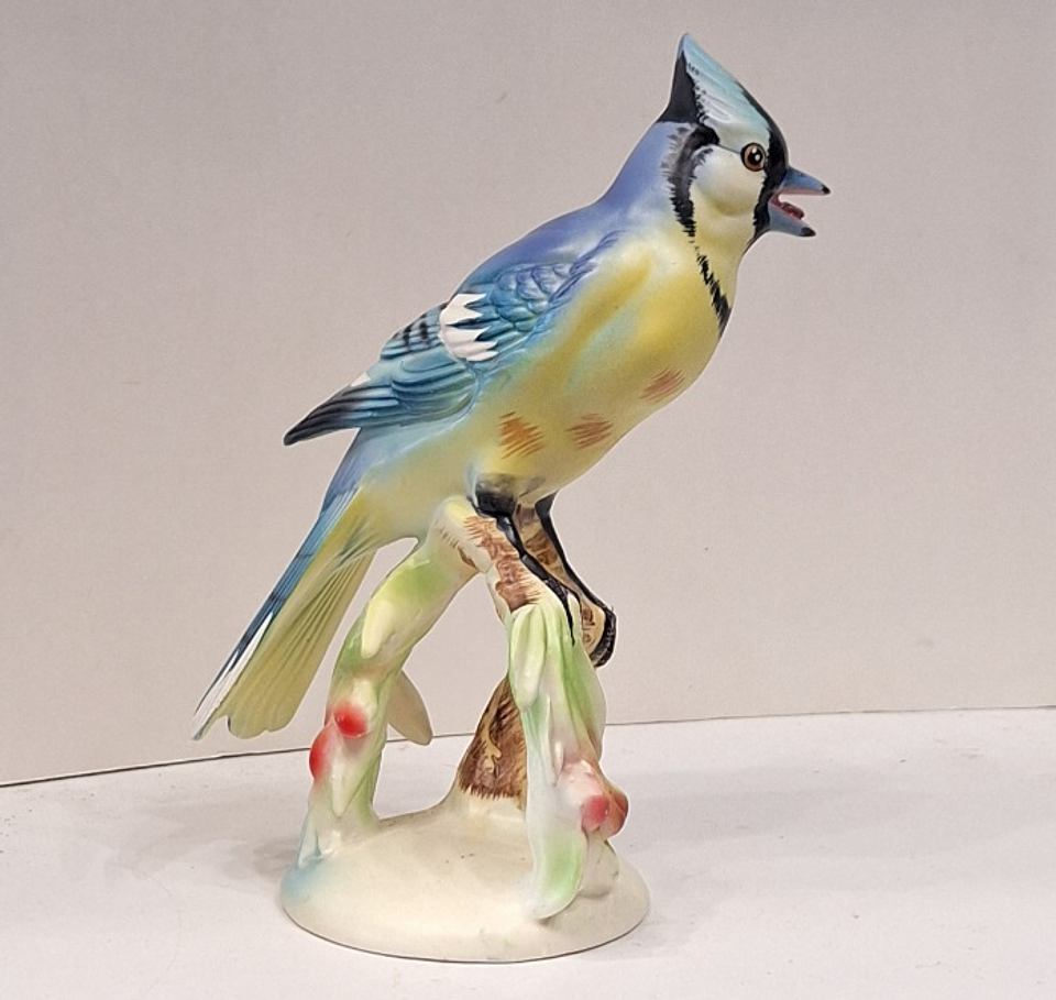 Pássaro Blue Jay em cerâmica  6