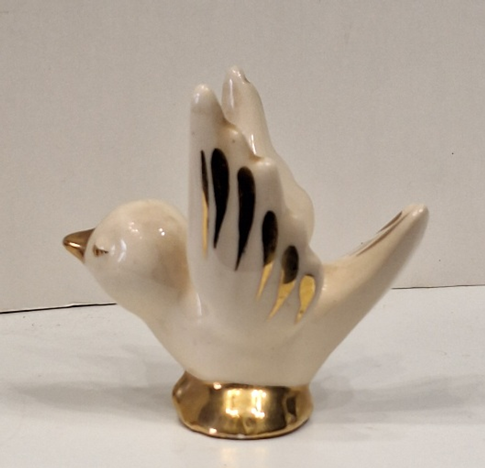 Paliteiro pombo em faiança  4