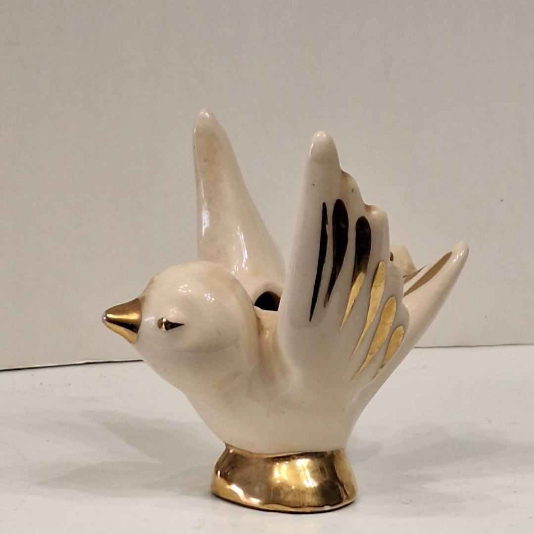 Paliteiro pombo em faiança  6