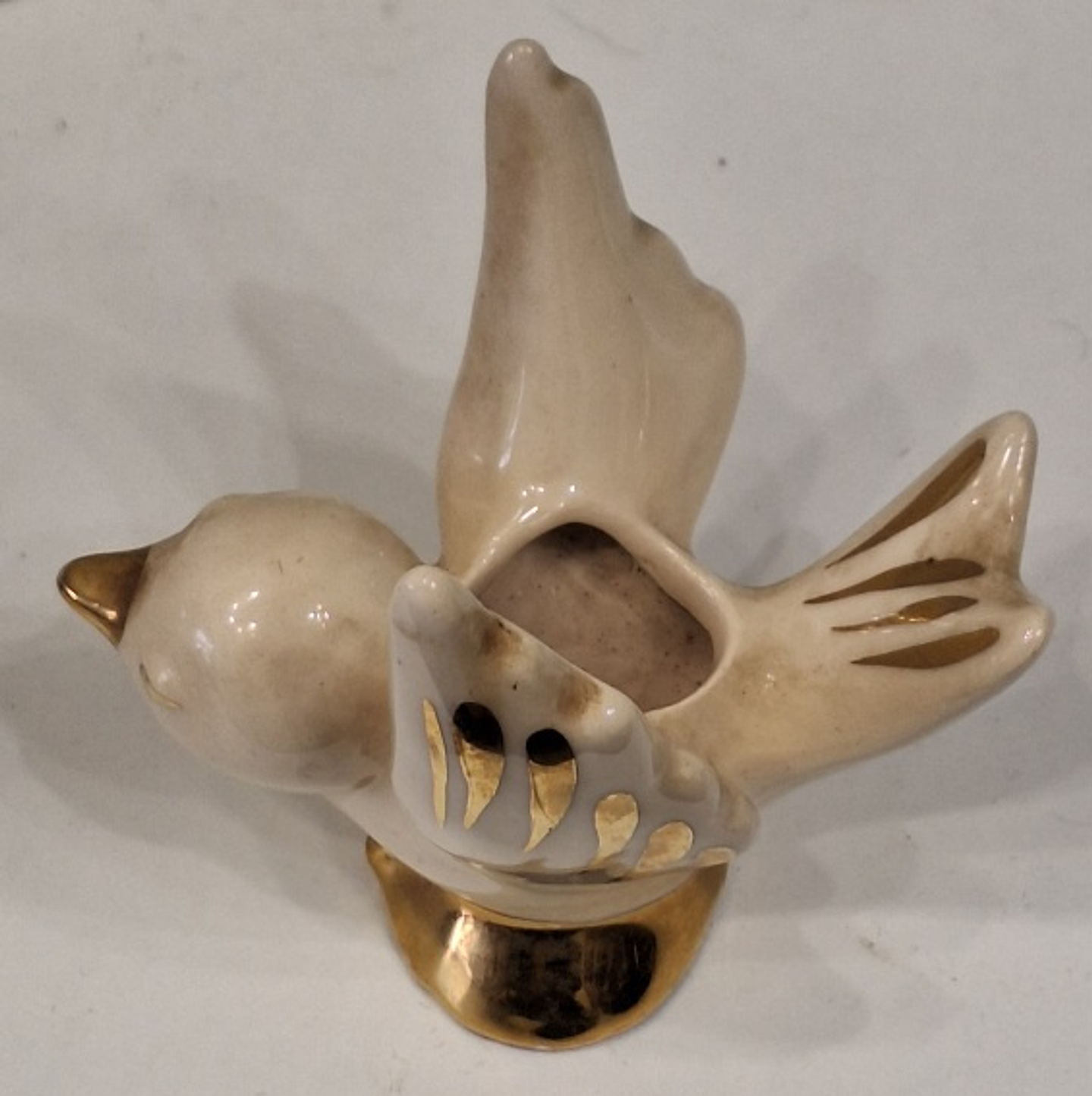 Paliteiro pombo em faiança  7