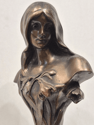 Escultura art nouveau em bronze 