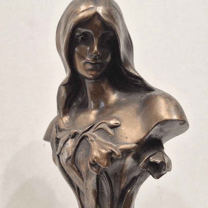 Escultura art nouveau em bronze  1