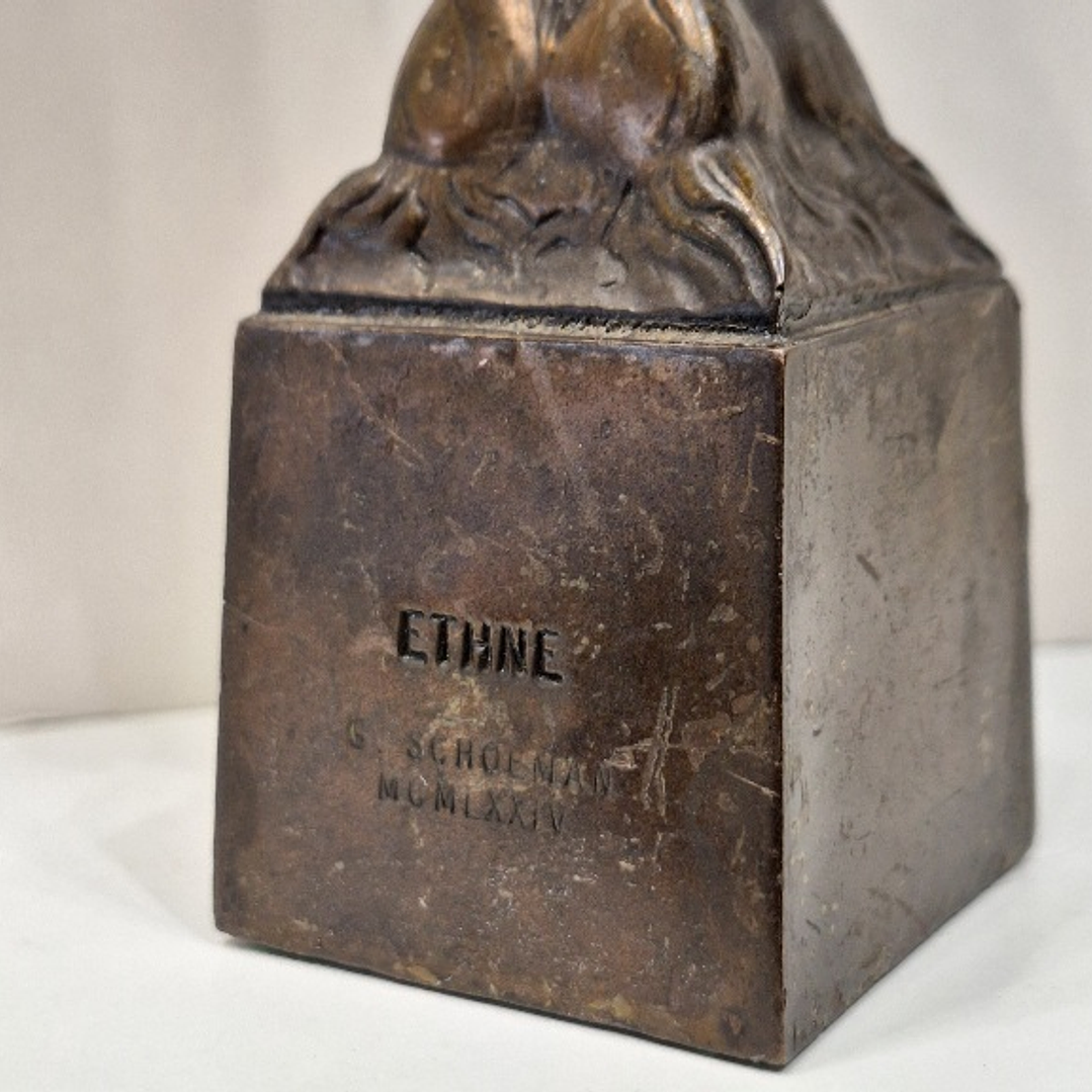 Escultura art nouveau em bronze  3