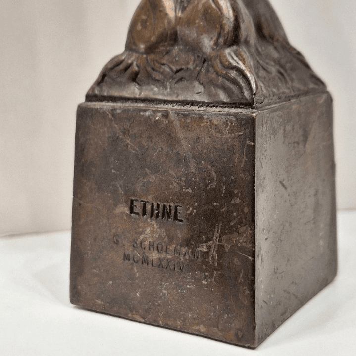 Escultura art nouveau em bronze  3