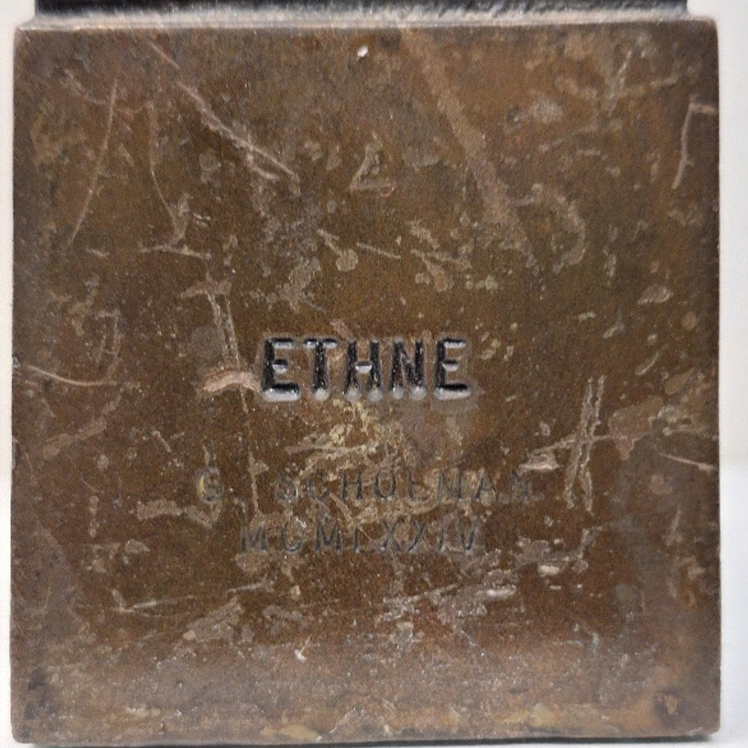 Escultura art nouveau em bronze  6