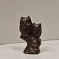 Coruja com filhote em bronze  - vignette 2