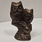 Coruja com filhote em bronze  - vignette 1