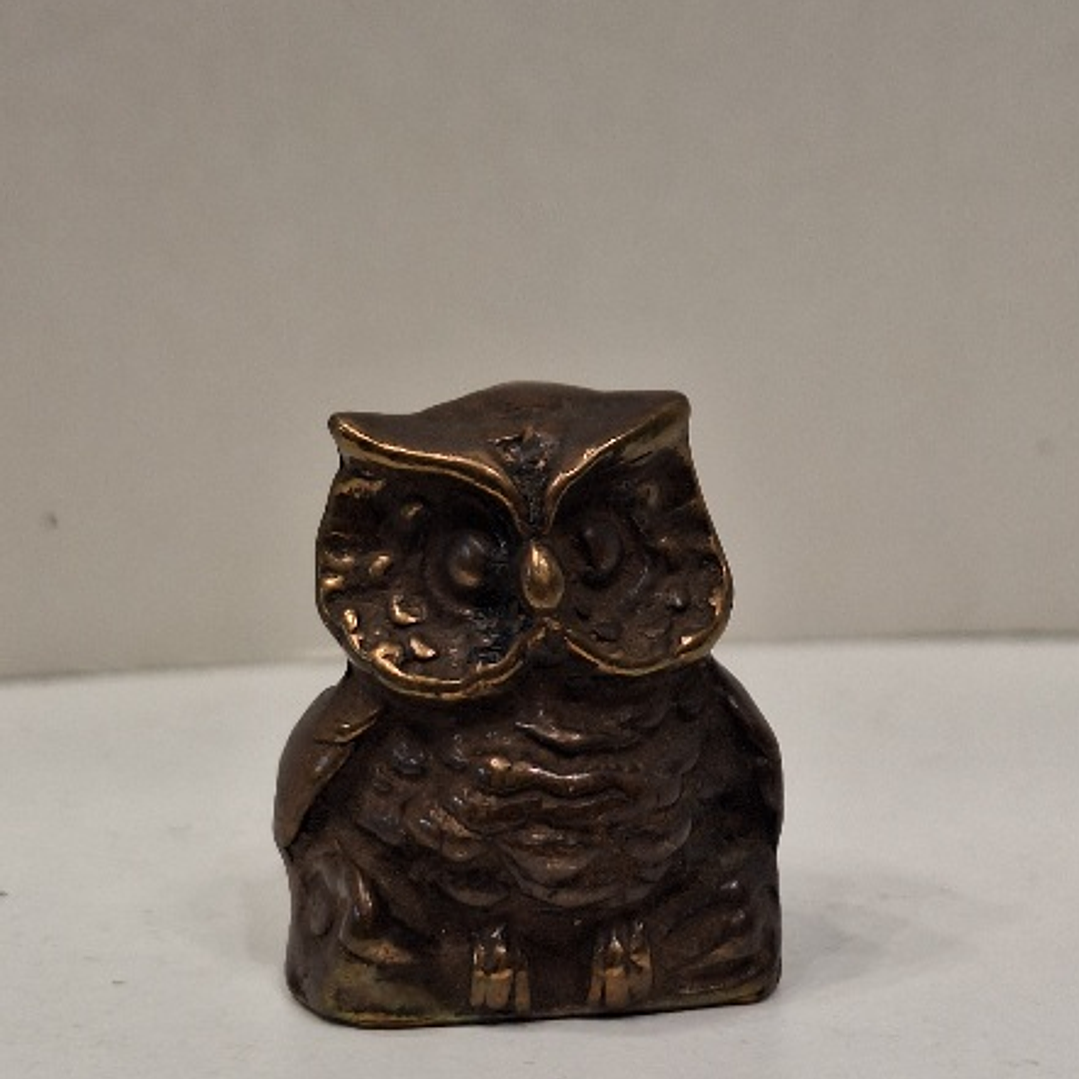 Mini coruja em bronze patinado  3