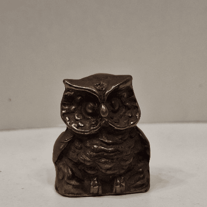 Mini coruja em bronze patinado  3