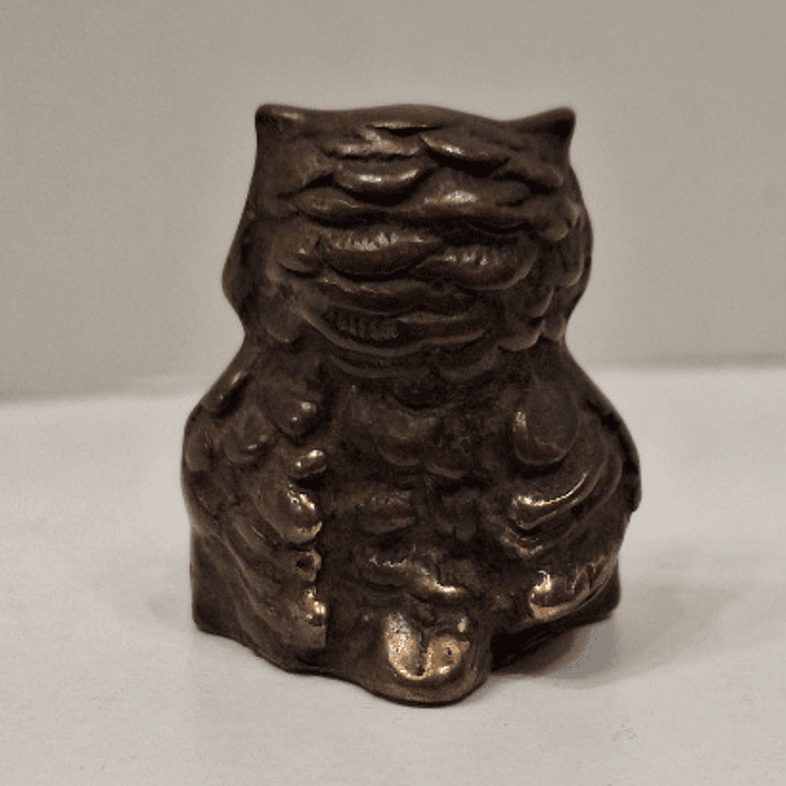 Mini coruja em bronze patinado  2