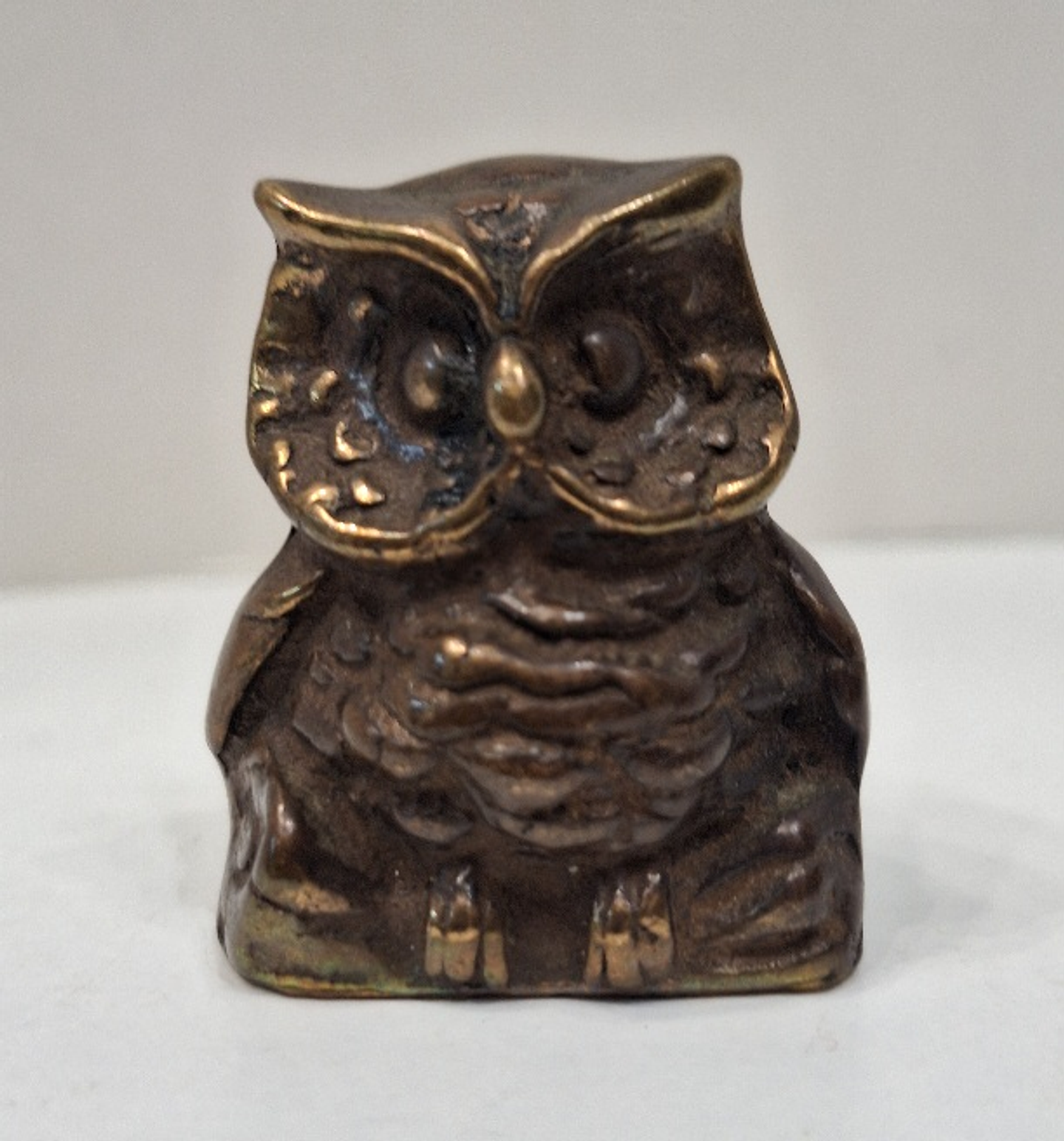 Mini coruja em bronze patinado  1