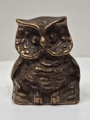 Mini coruja em bronze patinado 