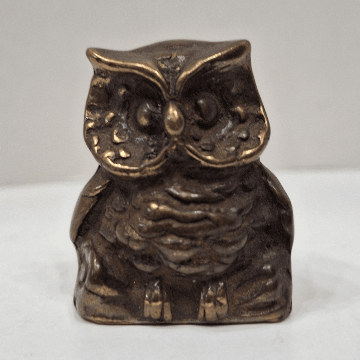 Mini coruja em bronze patinado  1
