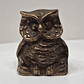 Mini coruja em bronze patinado  - vignette 1