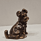 Mini cão em bronze patinado  - vignette 2