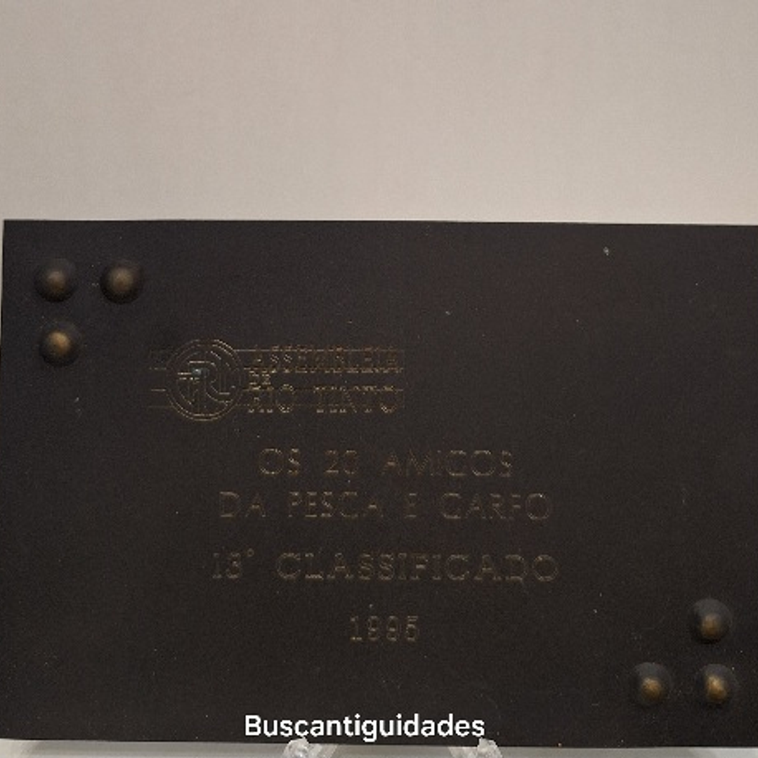 Medalha, placa, Rio Tinto 1