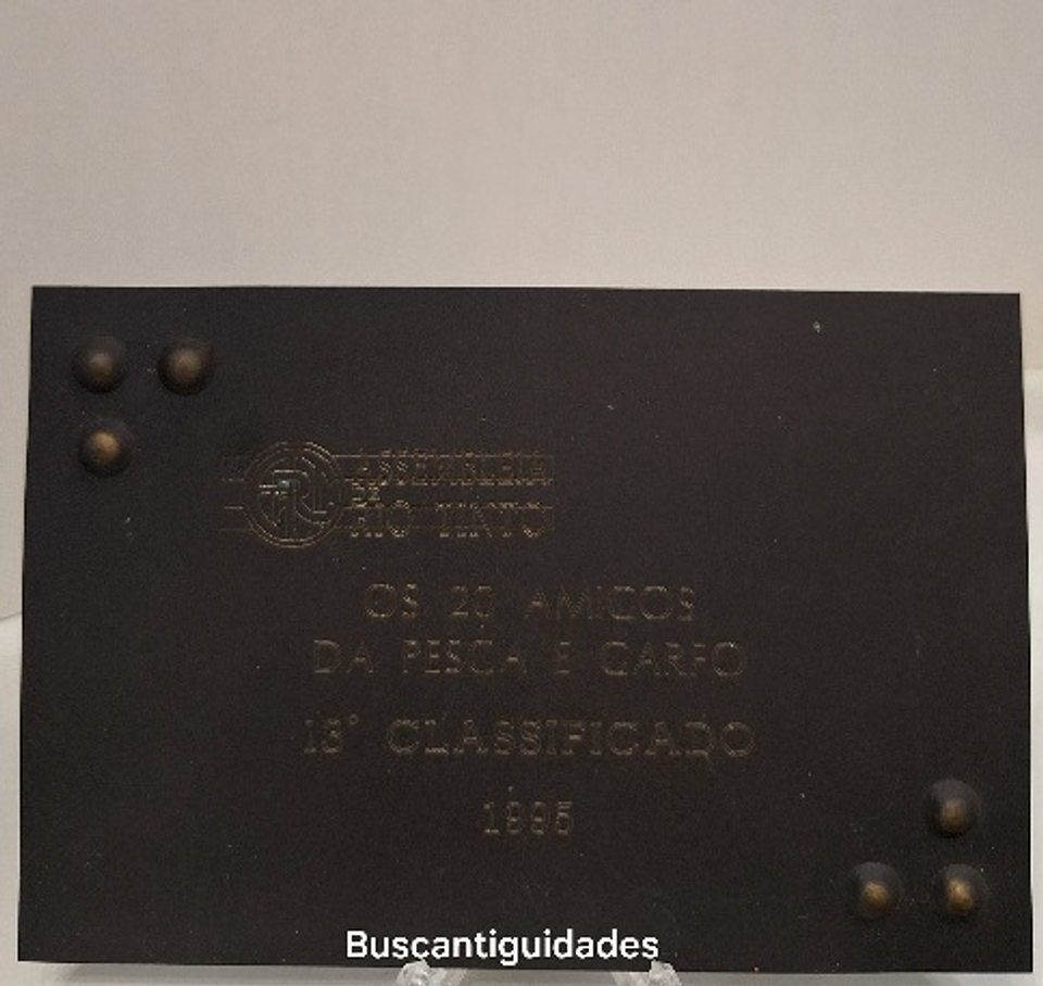 Medalha, placa, Rio Tinto 1