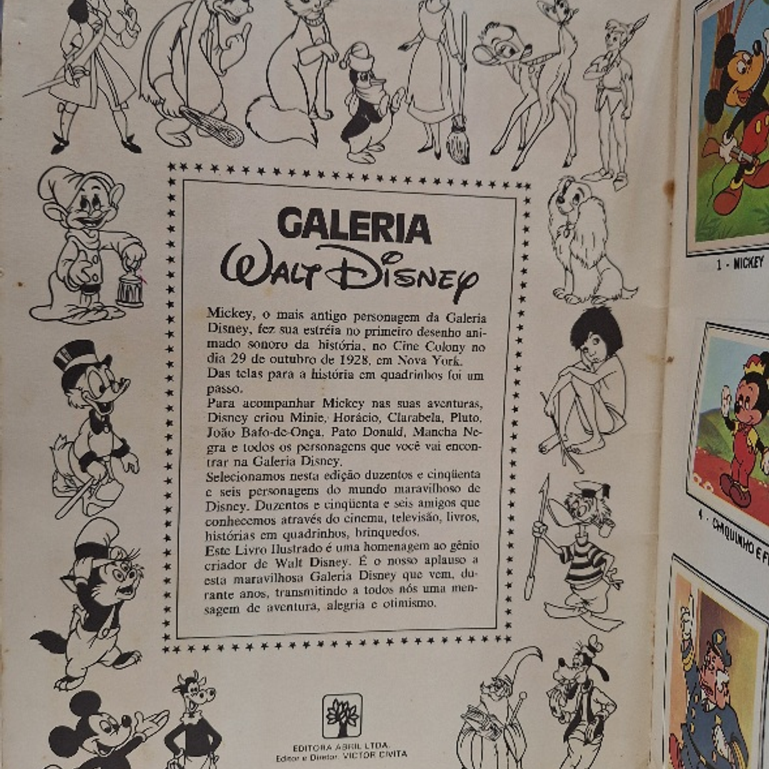 Caderneta cromos antiga walt disney 2