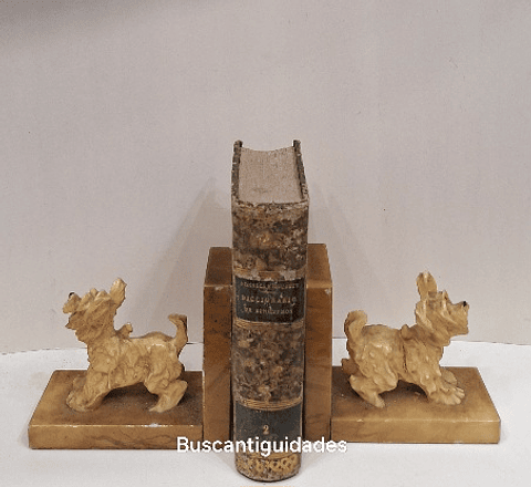 Serre livres em alabastro 