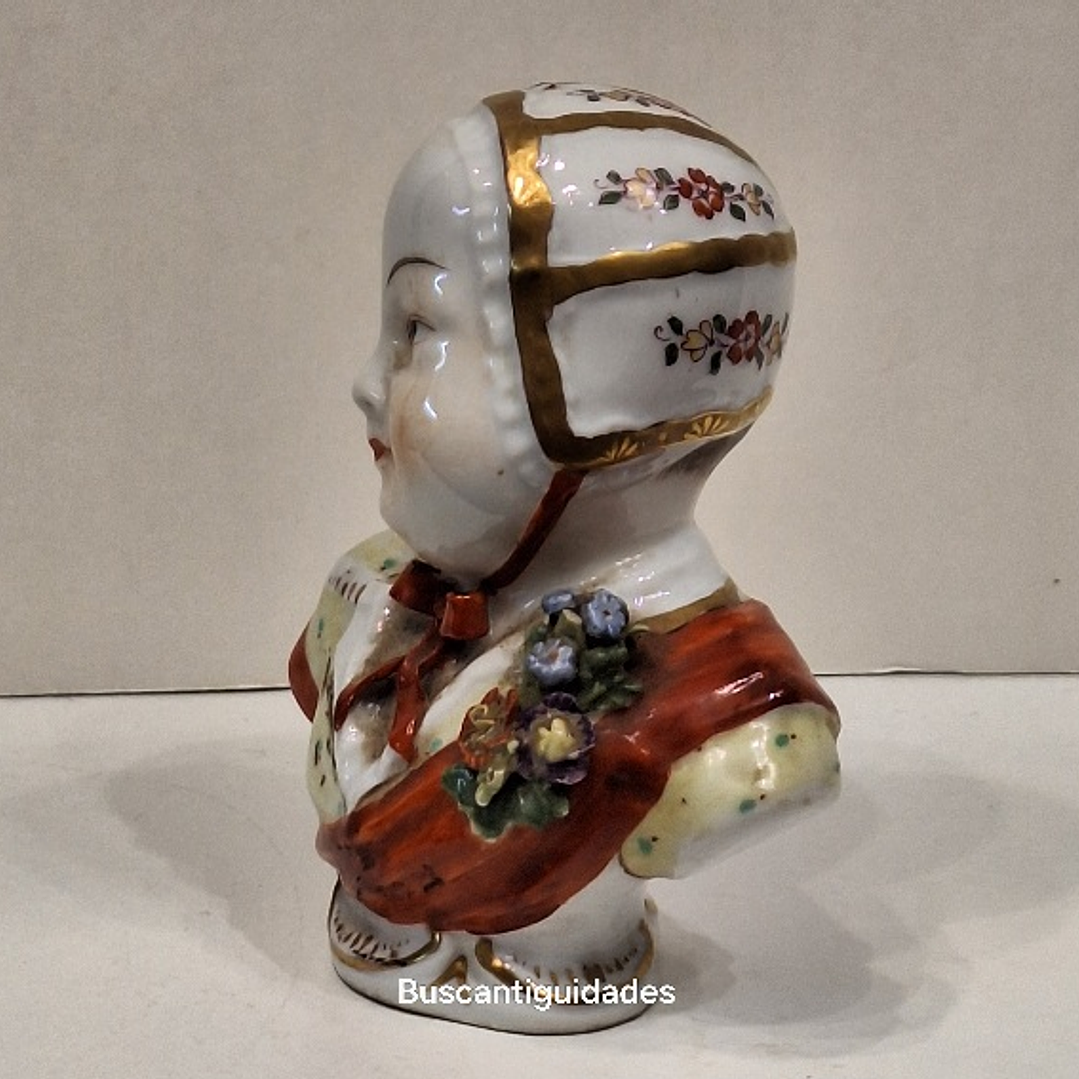 Busto em porcelana de Dresden 4