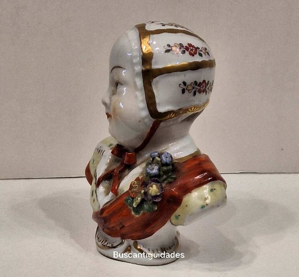 Busto em porcelana de Dresden 4
