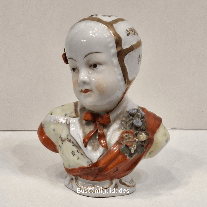 Busto em porcelana de Dresden 5