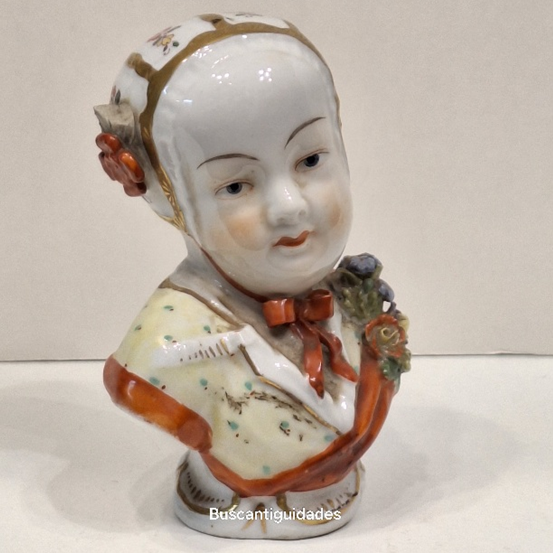 Busto em porcelana de Dresden 6