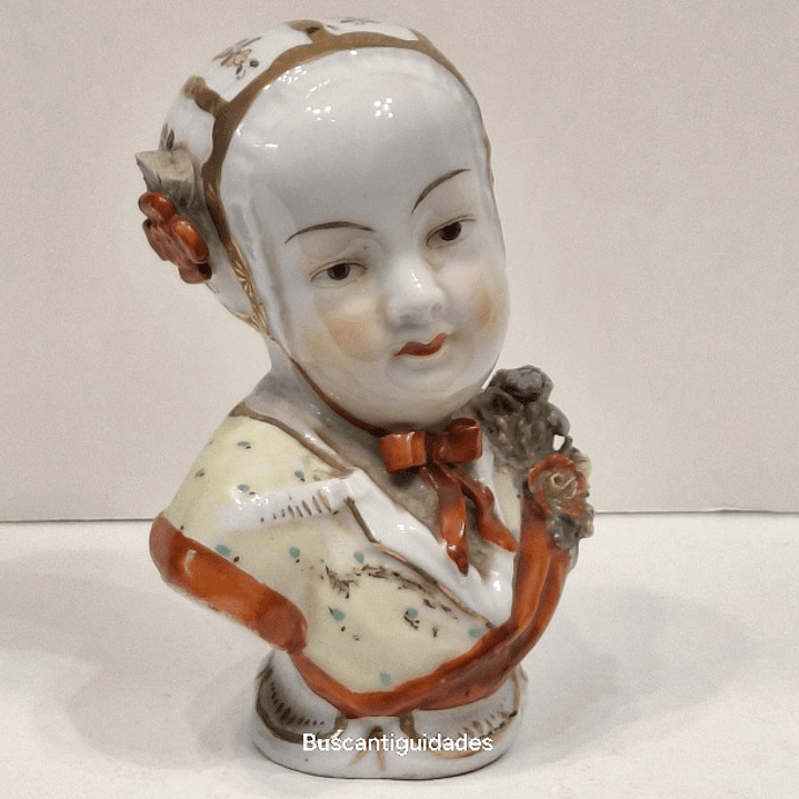 Busto em porcelana de Dresden 6